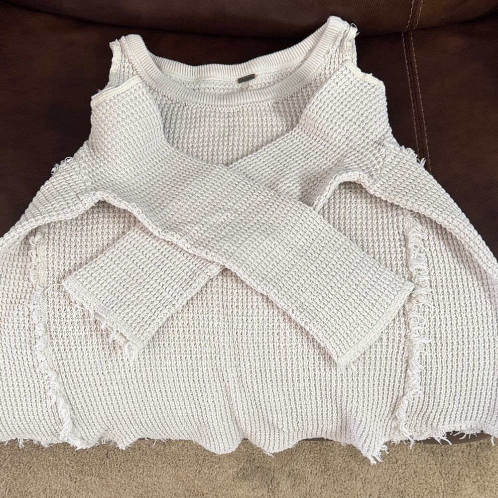 Elegant Cream Knit Sweater for Women